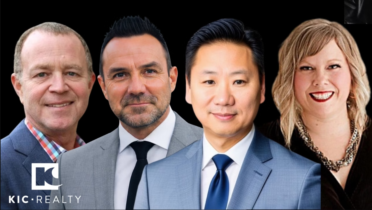 KIC Realty Team Photos. Mark Mclean, Rod McIntosh, Willie Ip, and Erin Best